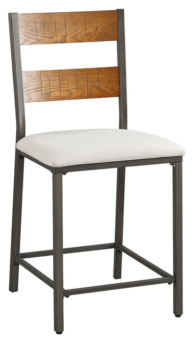 Stellany - Brown / Gray - Upholstered Barstool (Set of 2)