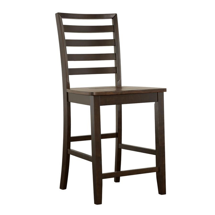 Sanford - Ladder Back Counter Height Stools (Set of 2) - Cinnamon and Espresso