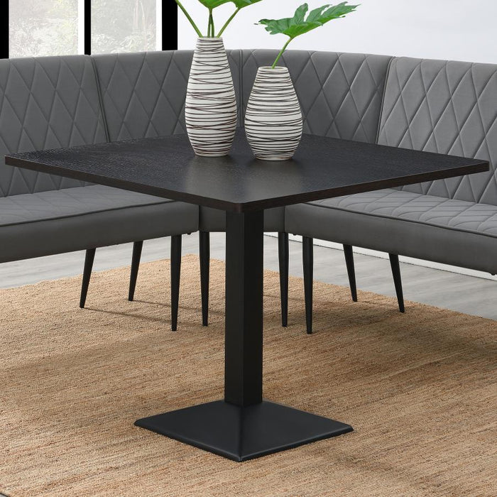 Moxee - Square Dining Table - Espresso and Gunmetal