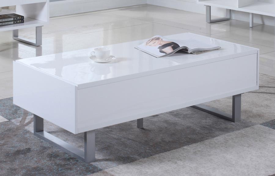 Atchison - 2-Drawer Coffee Table - High Glossy White