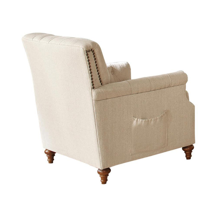 Shelby - Chair With Nailhead - Beige