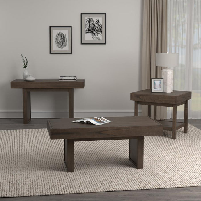 Owen - Rectangle Coffee Table With Hidden Storage - Brown