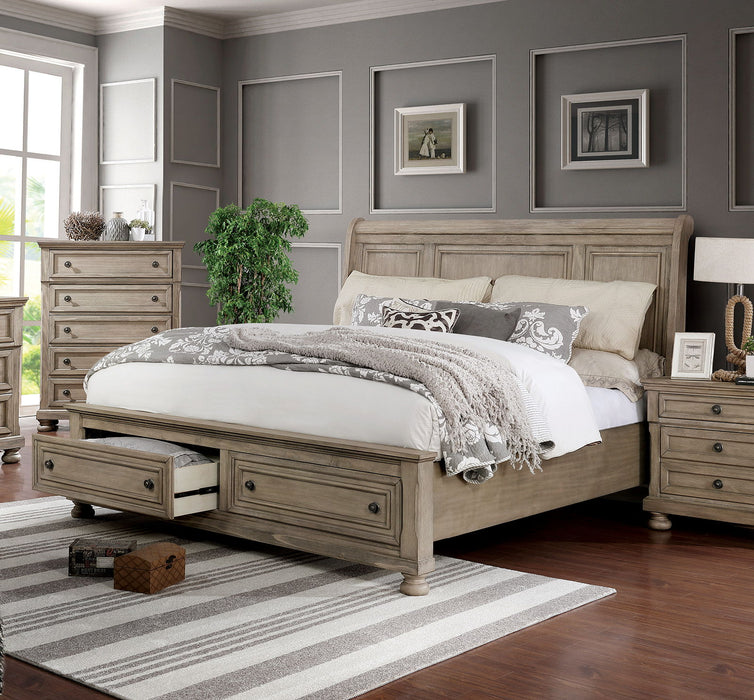 Wells - Eastern King Bed - Gray