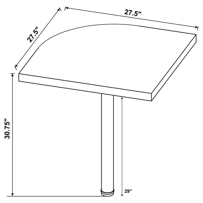 Skylar - Square Corner Table - Cappuccino