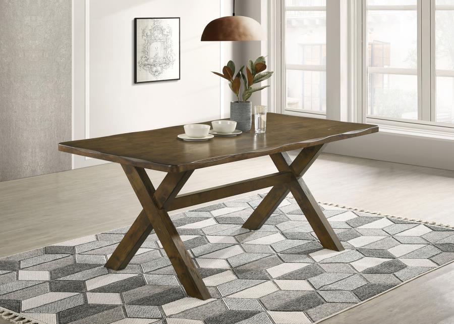 Alston - X-Shaped Dining Table - Knotty Nutmeg