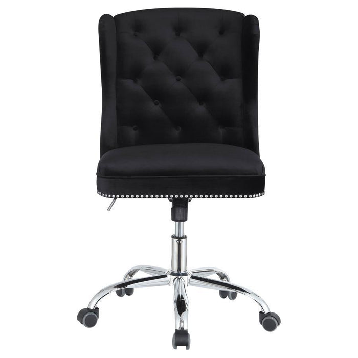 Julius - Upholstered Tufted Office Chair - Black And Chrome