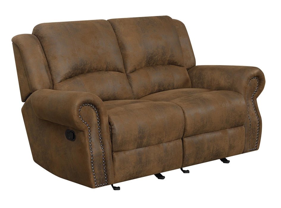 Sir Rawlinson - Rolled Arm Glider Loveseat with Nailhead Trim