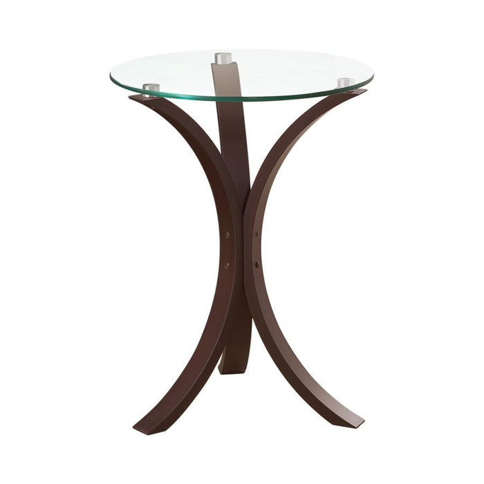 Edgar - Round Accent Table - Cappuccino