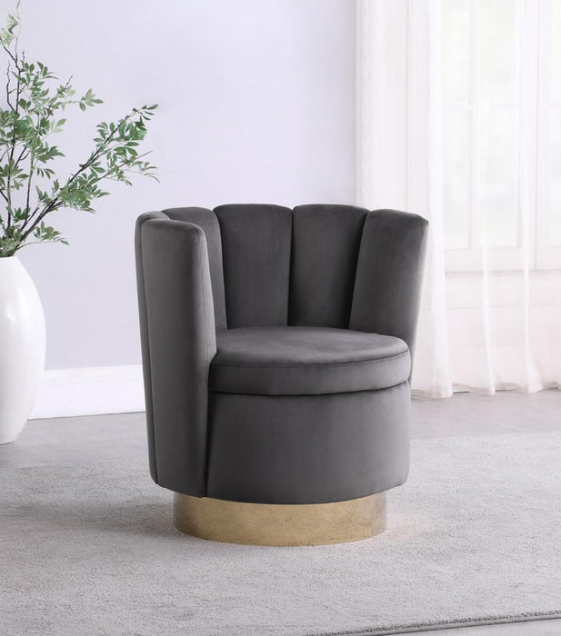 Coaster - Channeled Tufted Swivel Chair