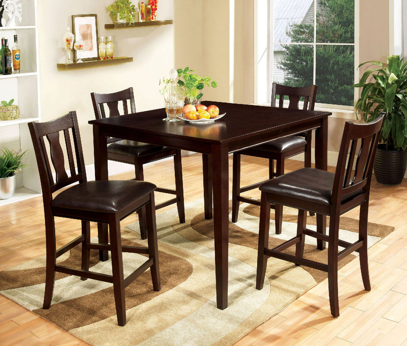 West Creek - 5 Piece Counter Height Table Set - Espresso