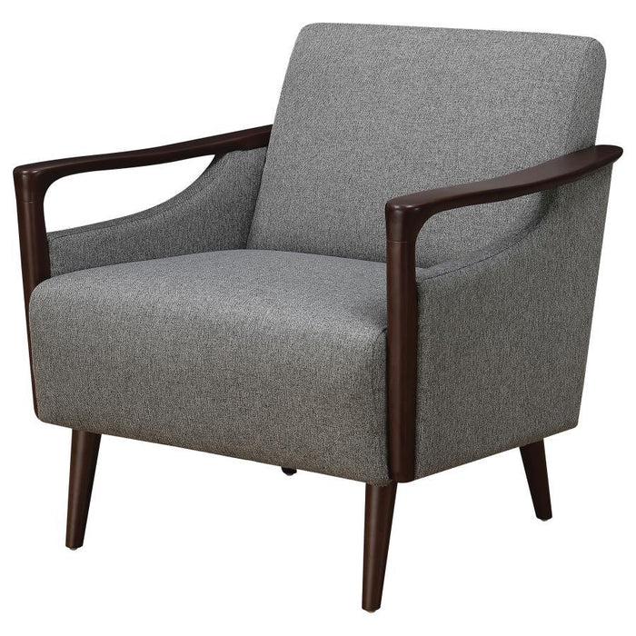 Justin - Upholstered Accent Chair - Grey and Brown