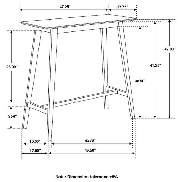 Finnick - Rectangular Bar Table - Walnut