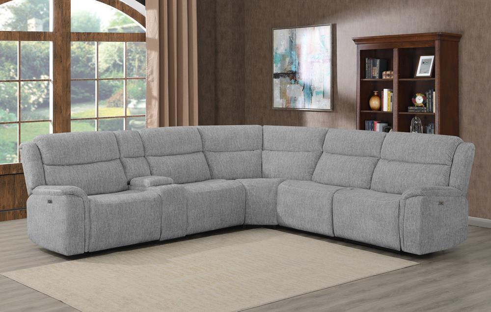 Wagner - 6 Piece Power 2 Sectional - Gray