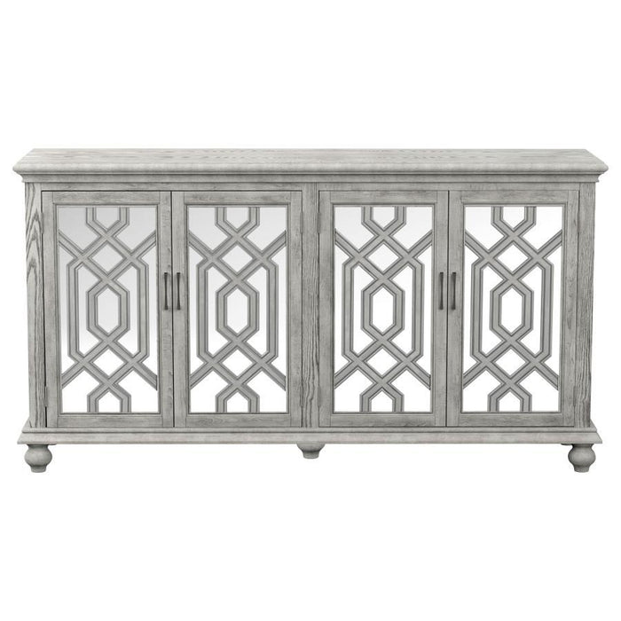 Melanie - 4-Door Accent Cabinet - Antique White