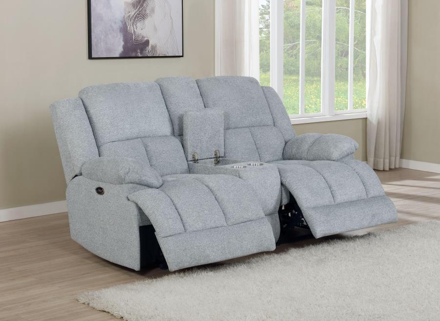 Waterbury - Upholstered Power Loveseat with Console