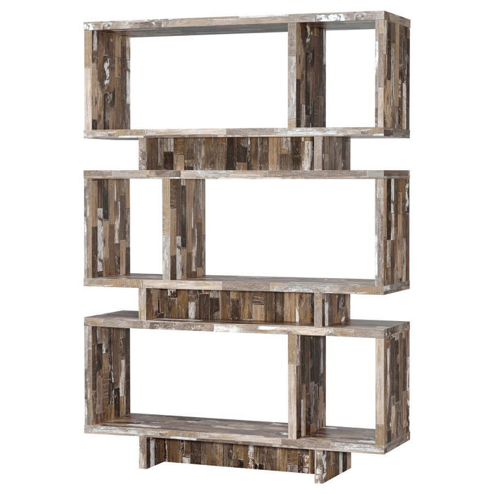 Reid - 3-Tier Geometric Bookcase - Salvaged Cabin