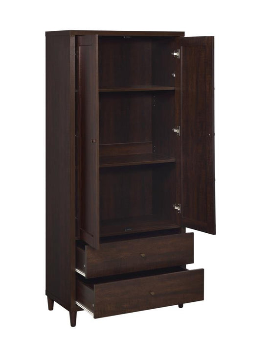 Wadeline - 2-Door Tall Accent Cabinet - Rustic Tobacco