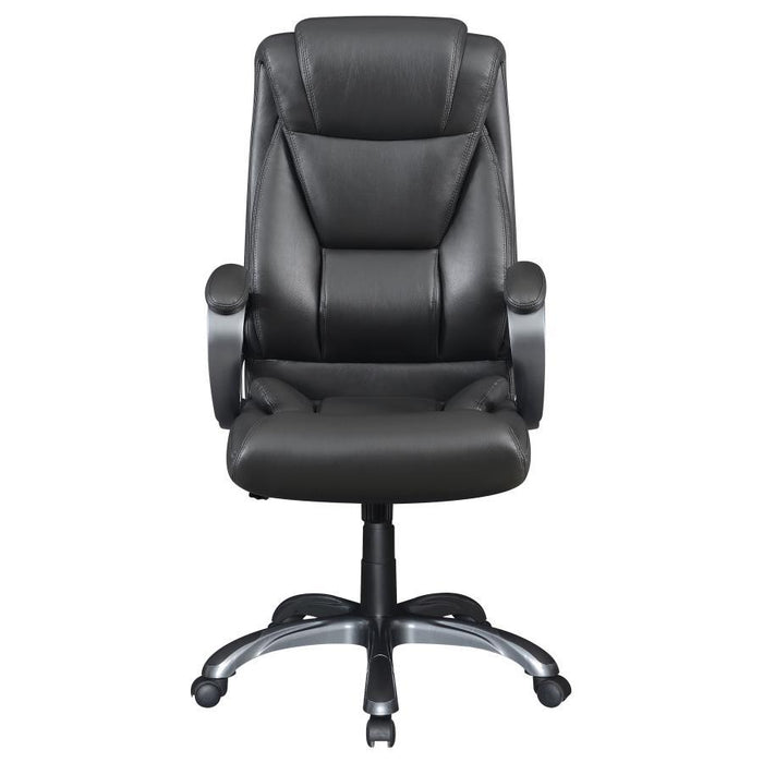 Upholstered High Back Office Chair - Grey