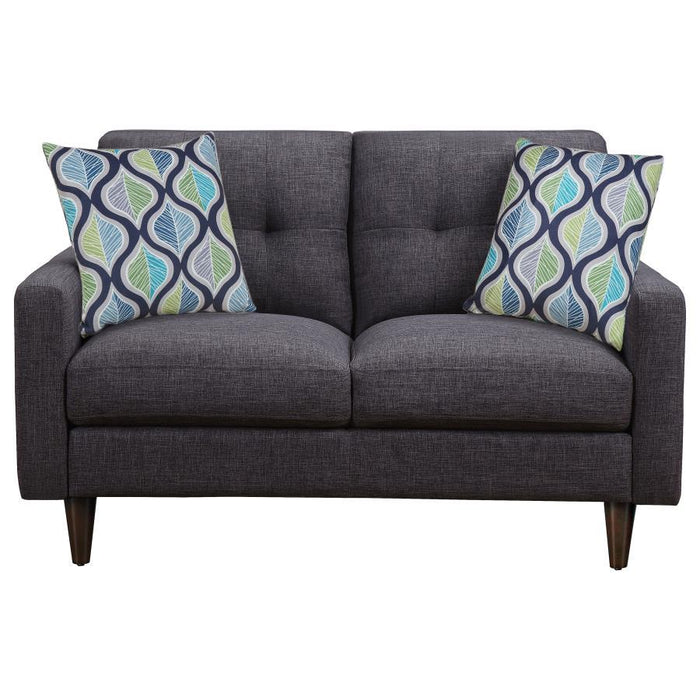 Watsonville - Tufted Back Loveseat - Gray