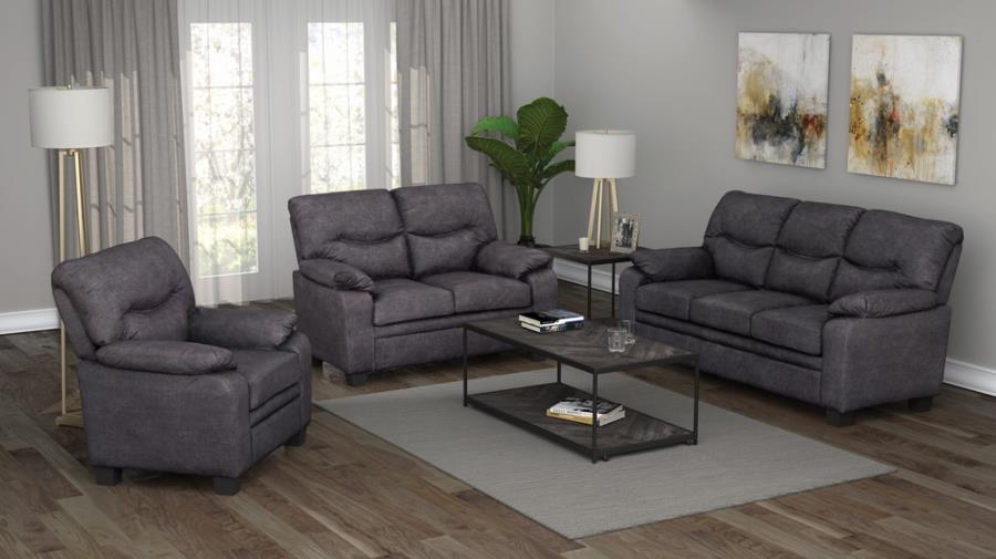 Meagan - Upholstered Loveseat with Pillow Top Arms