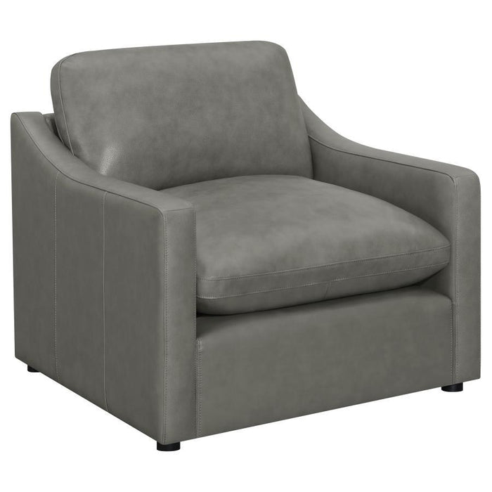 Grayson - Sloped Arm Upholstered Chair - Gray