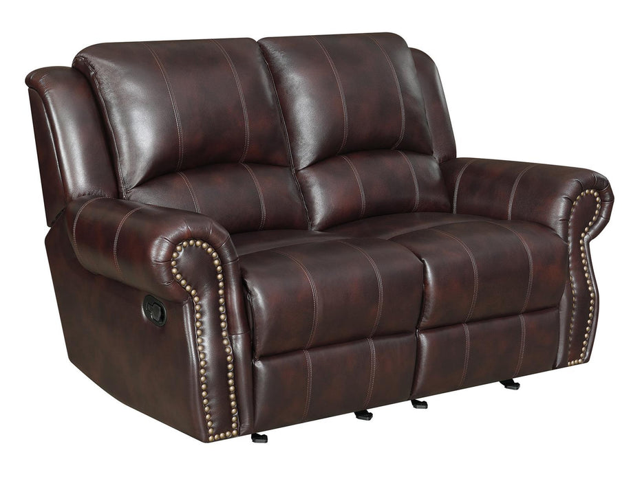 Sir Rawlinson - Rolled Arm Glider Loveseat with Nailhead Trim