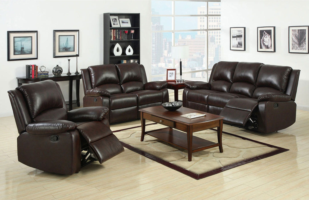 Oxford - Motion Loveseat - Rustic Dark Brown