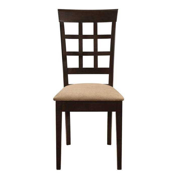 Gabriel - Lattice Back Side Chairs (Set of 2) - Cappuccino And Tan