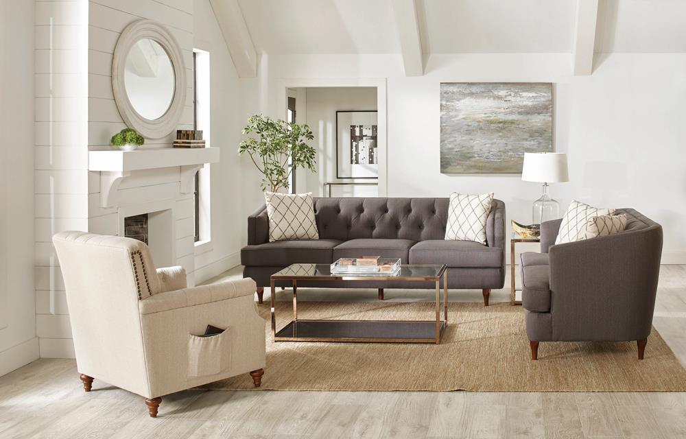 Shelby - Tufted Upholstered Living Room Set