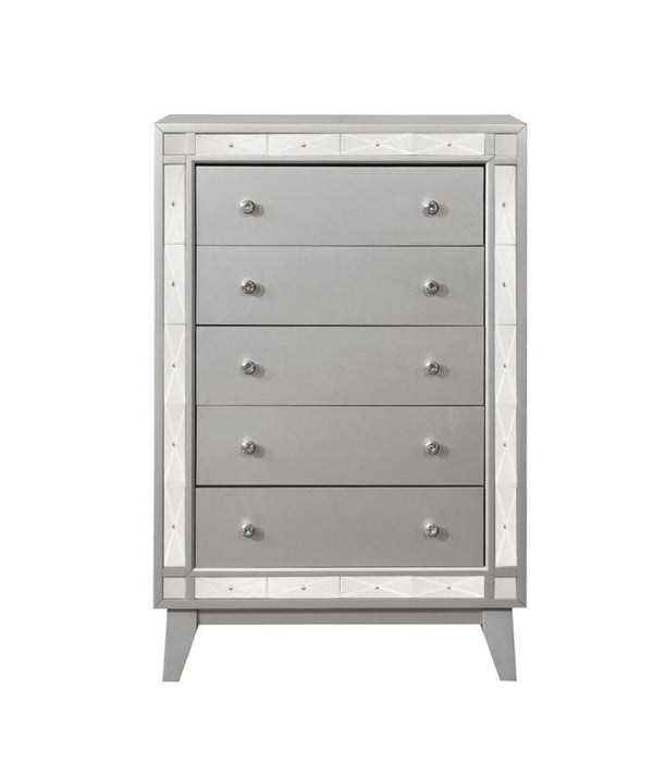 Leighton - 5-Drawer Chest - Metallic Mercury