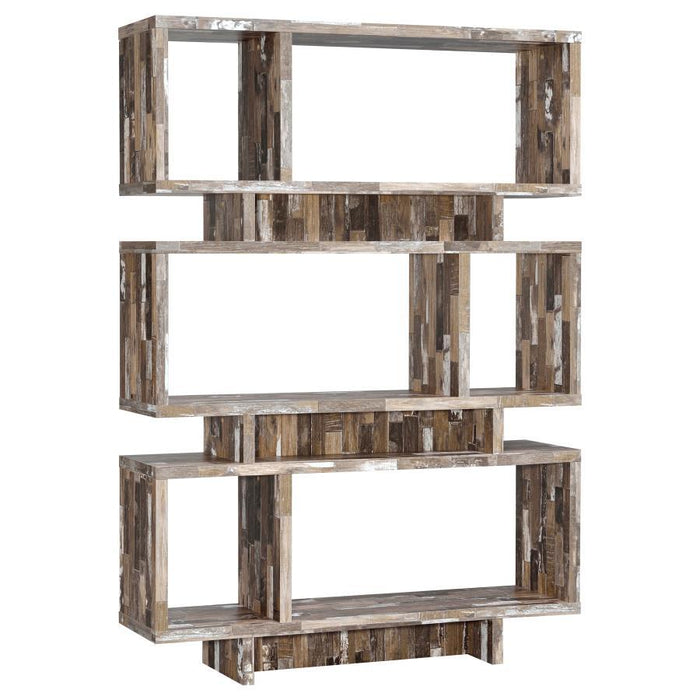 Reid - 3-Tier Geometric Bookcase - Salvaged Cabin