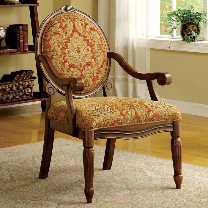Hammond - Accent Chair - Antique Oak / Pattern