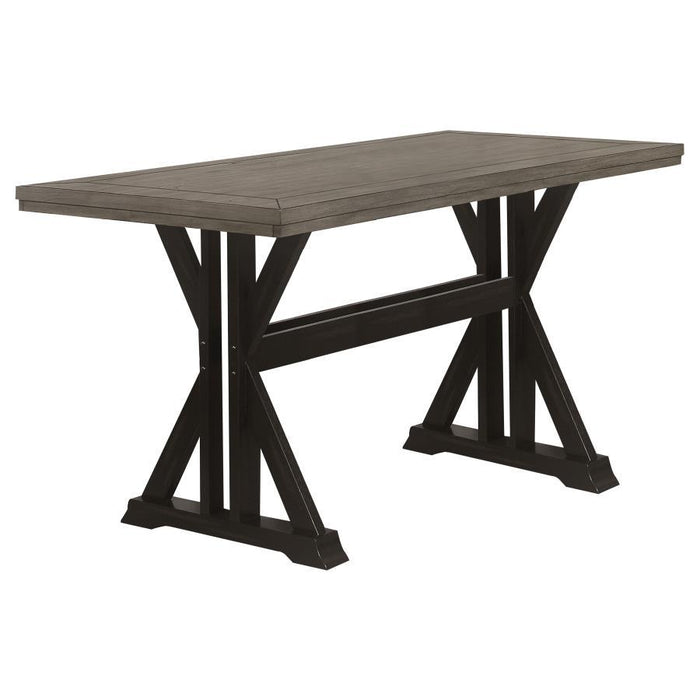 Bairn - Trestle Counter Height Table - Barn Grey and Black Sand