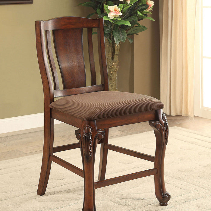 Johannesburg - Counter Height Chair (Set of 2) - Brown Cherry / Brown