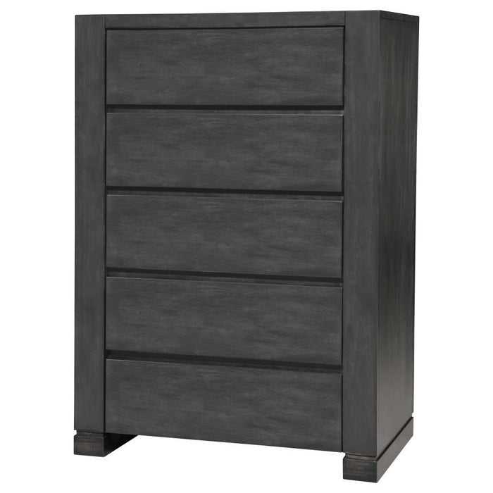 Lorenzo - 5-Drawer Chest - Dark Gray