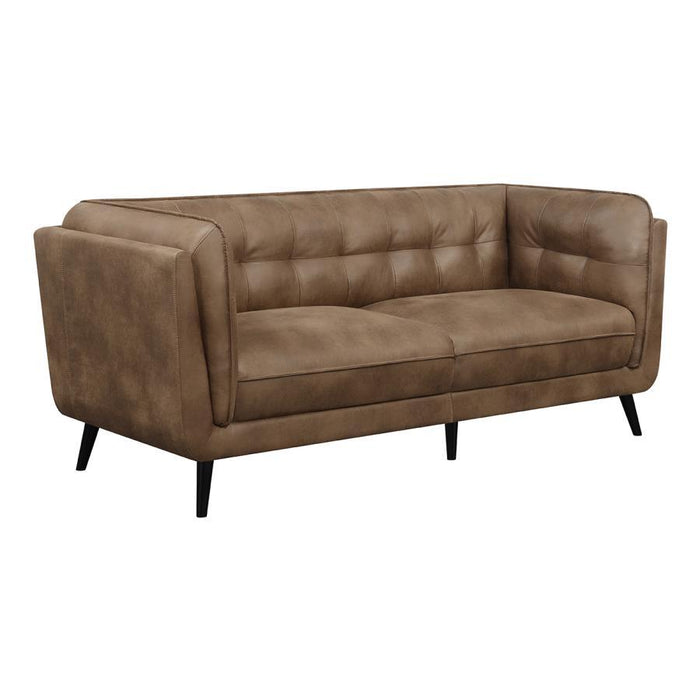 Thatcher - Upholstered Button Tufted Sofa - Brown