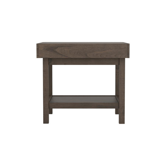 Owen - Rectangle End Table With Shelf - Brown