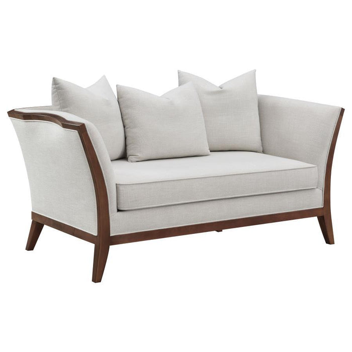 Lorraine - Upholstered Loveseat With Flared Arms - Beige