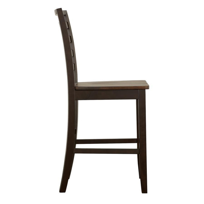 Sanford - Ladder Back Counter Height Stools (Set of 2) - Cinnamon and Espresso