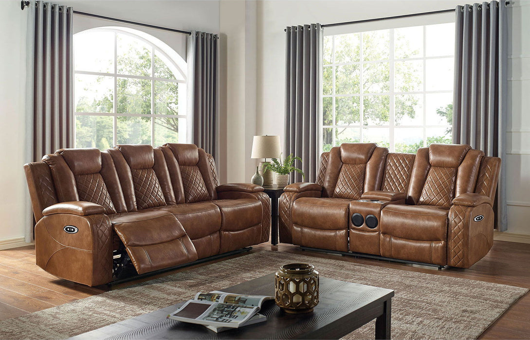 Alexia - Power Loveseat - Brown