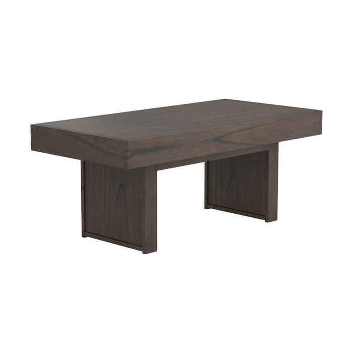 Owen - Rectangle Coffee Table With Hidden Storage - Brown