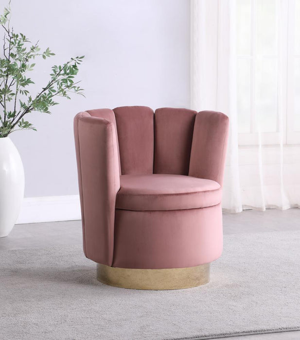 Coaster - Channeled Tufted Swivel Chair