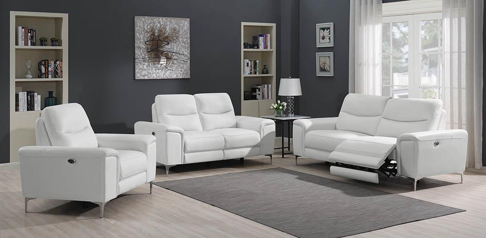 Largo - Power Reclining Sectional - White
