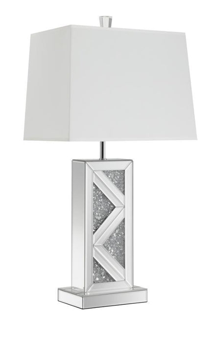 Carmen - Geometric Base Table Lamp - Silver