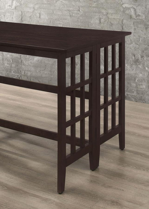 Gabriel - Extendable Rectangular Counter Height Table - Cappuccino