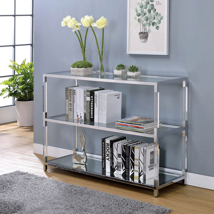 Ludvig - Sofa Table - Chrome / Clear