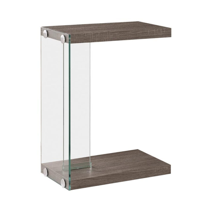 Colby - Accent Table Weathered Gray And Clear