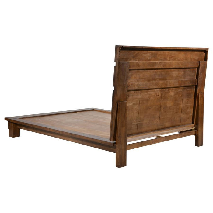 Genevieve - Eastern King Platform Bed - Dark Brown