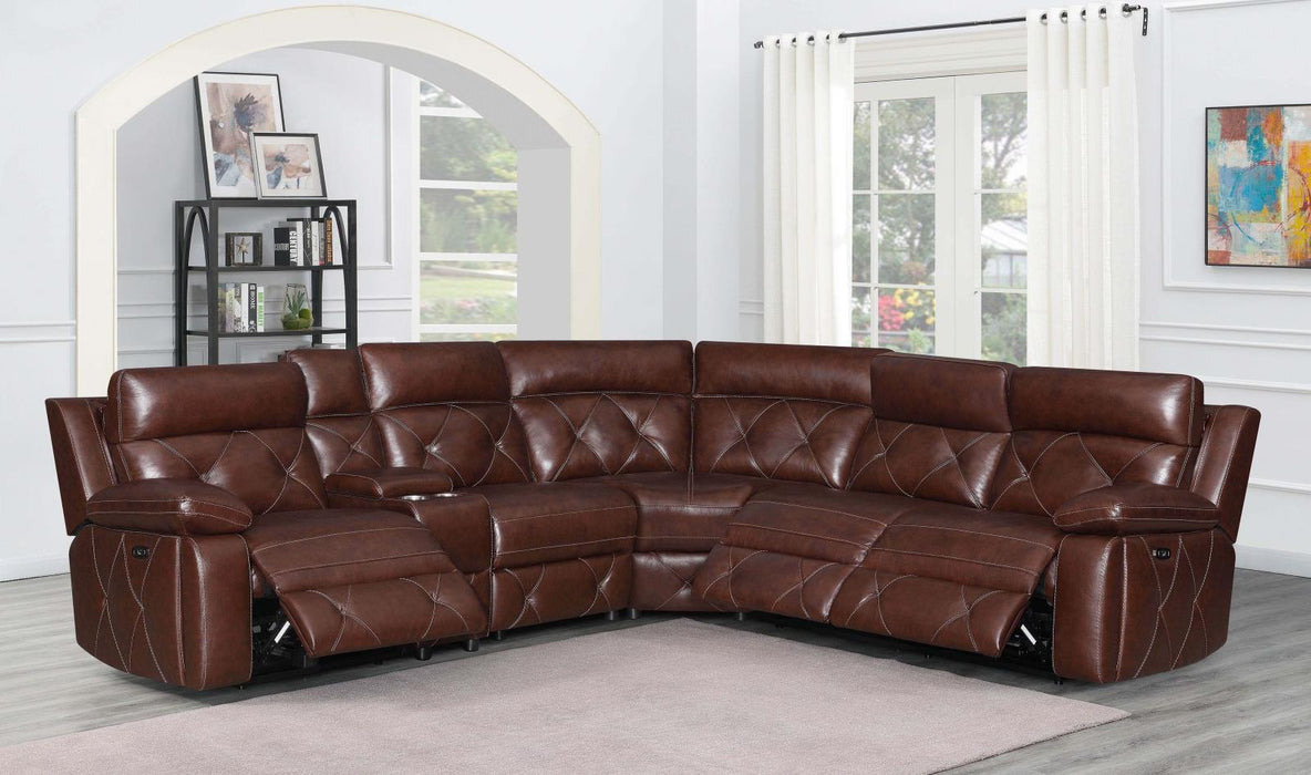 Chester - Power Reclining Sectional - Brown