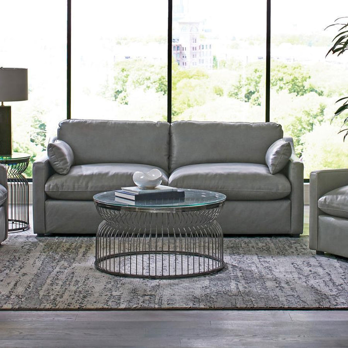 Grayson - Sloped Arm Upholstered Sofa - Gray